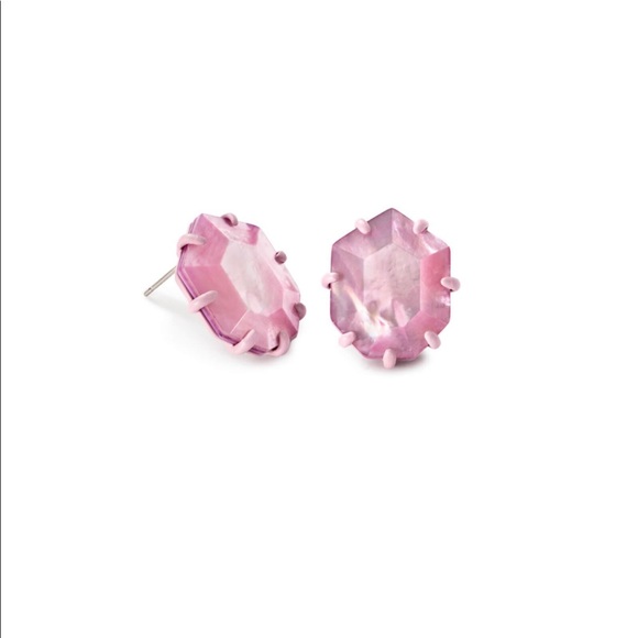 NWT Kendra Scott RARE & RETIRED Morgan Earrings Lilac Pearl Matte Beautiful! - Picture 10 of 16